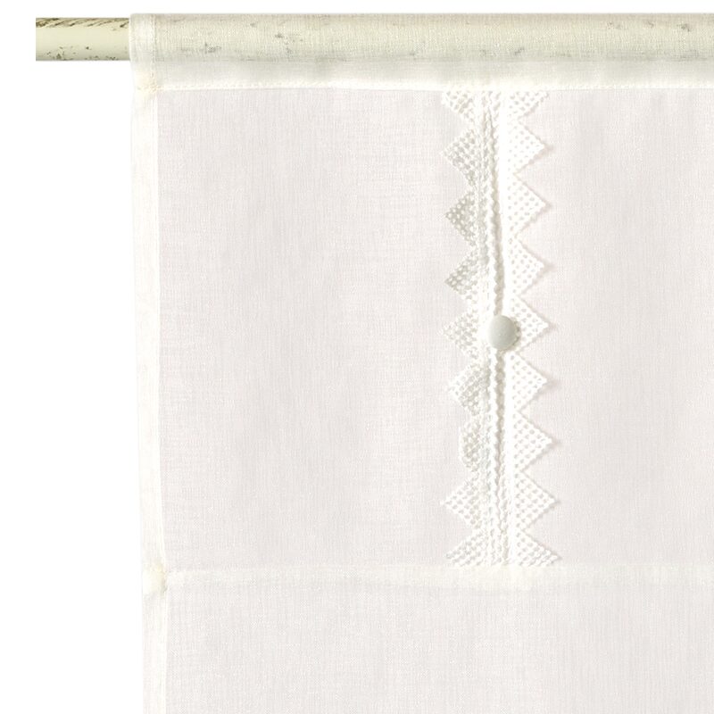 Vitrage BIJOU coloris ivoire 60 x 120 cm