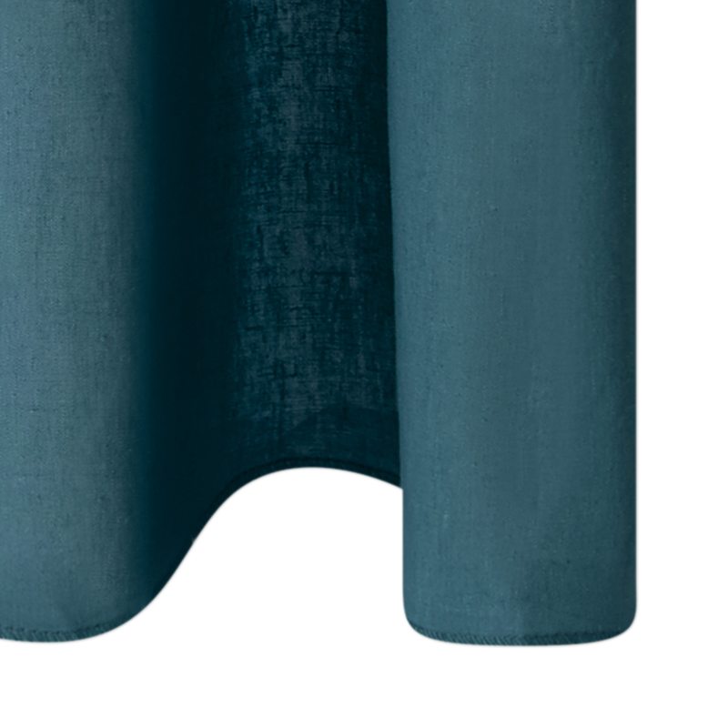 Rideau MARENGA coloris bleu pétrole 140 x 250 cm