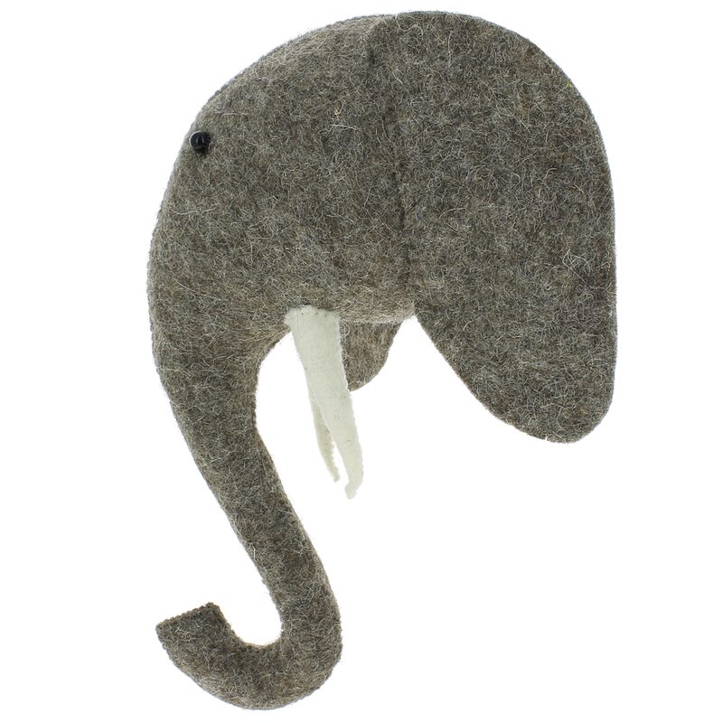 Trophée mural ELEPHANT HEAD coloris gris