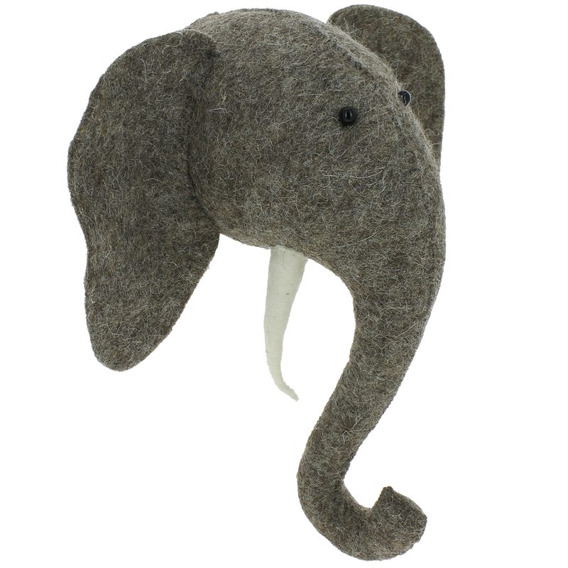 Trophée mural ELEPHANT HEAD coloris gris