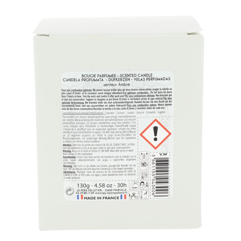 Bougie parfumée LE PÈRE PELLETIER AMBRE Ambre