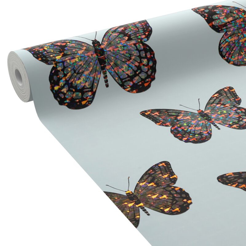Papier peint intissé PRISM BUTTERFLIES coloris gris perle