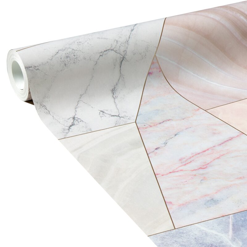 Papier peint intissé PASSIONNEE BY AŸ CACTUS coloris rose grisé