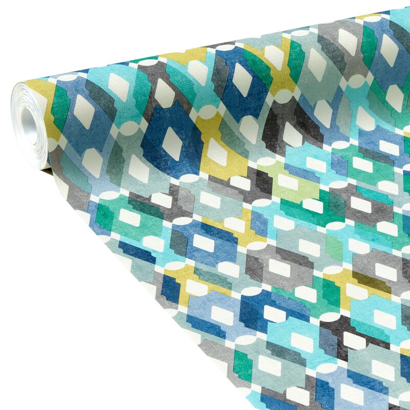 Papier peint intissé KERSTIN coloris bleu jean