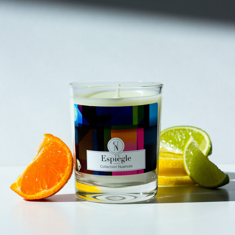 Bougie parfumée COLLECTION NUANCES ESPIÈGLE Bergamote & Mandarine