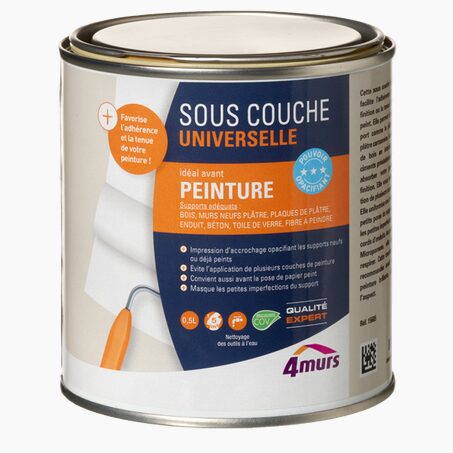 4MURS Peinture SOUS COUCHE AVANT PEINTURE blanc Mat 0,5 L