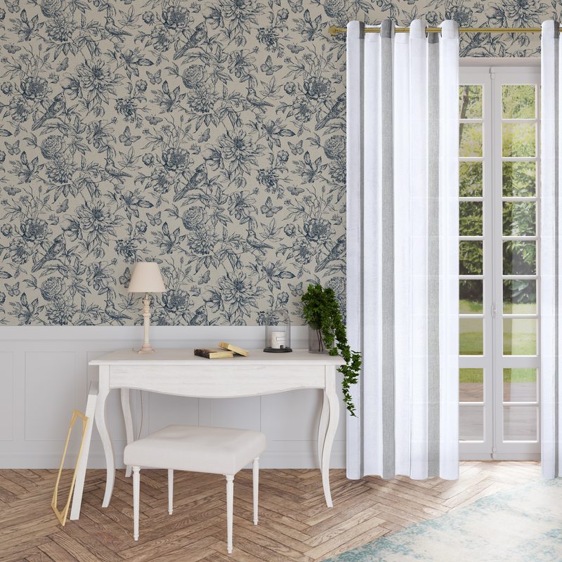 Voilage ATMOSPHERA coloris gris anthracite 140 x 260 cm