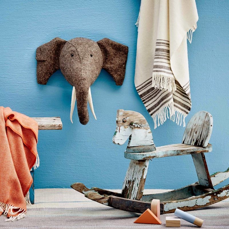 Trophée mural ELEPHANT HEAD coloris gris