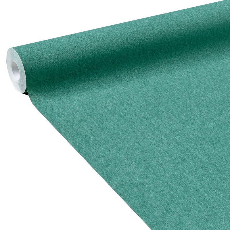 Papier peint intissé BENSIMON TOILE coloris vert colvert