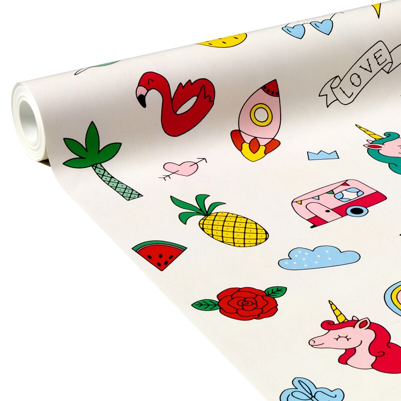 Papier peint intissé LOVELY TATOOS coloris blanc