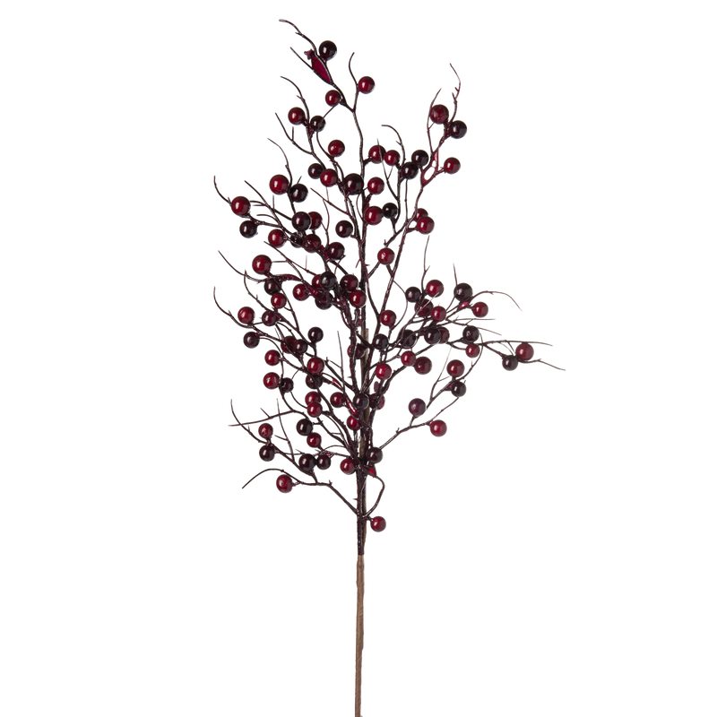 Plante artificielle BRANCHE BAIES coloris rouge