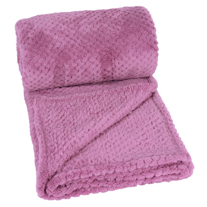 Plaid polaire SOHOS coloris rose