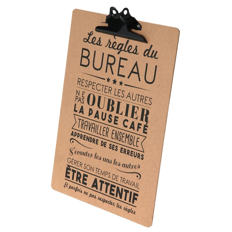 Clipboard HAPPY OFFICE coloris brun