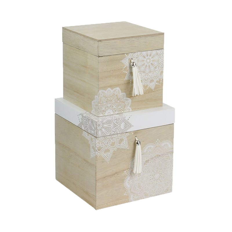 Boîte de rangement BOHO BOX coloris beige