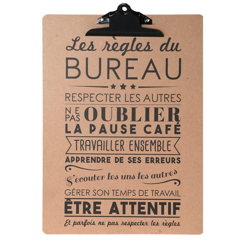 Clipboard HAPPY OFFICE coloris brun