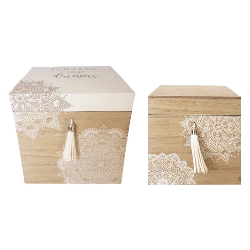 Boîte de rangement BOHO BOX coloris beige