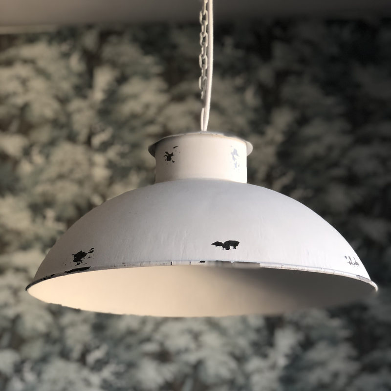 Suspension DETROIT coloris blanc 25 x 39 cm