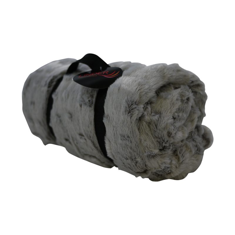 Plaid fausse fourrure SAVANE coloris taupe