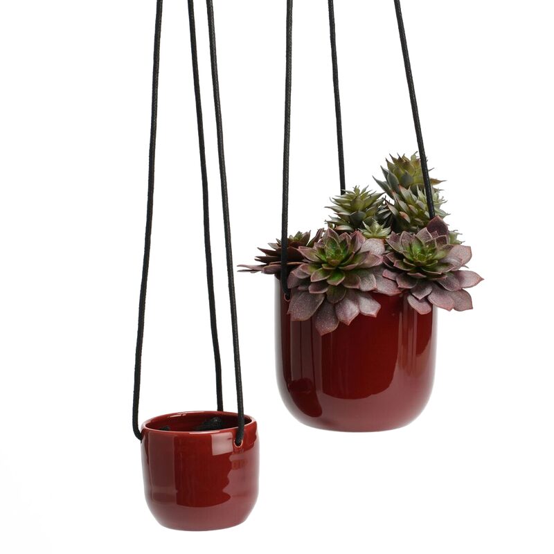 Cache-pot ADRIAN coloris rouge