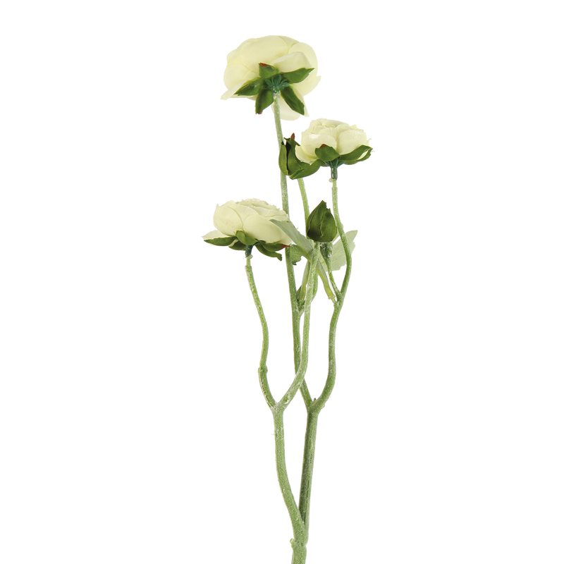 Fleur artificielle RENONCULE coloris vert clair
