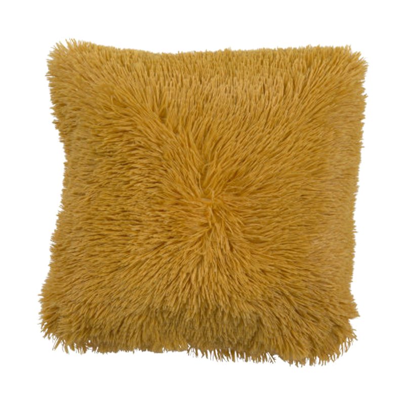 Coussin FLUFFY coloris ocre 45 x 45 cm