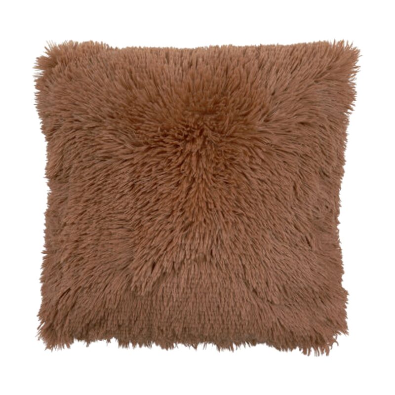 Coussin FLUFFY coloris cuivre 45 x 45 cm