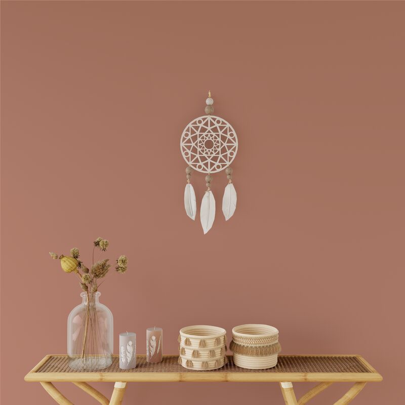 Attrape rêve DREAM CATCHER coloris brun