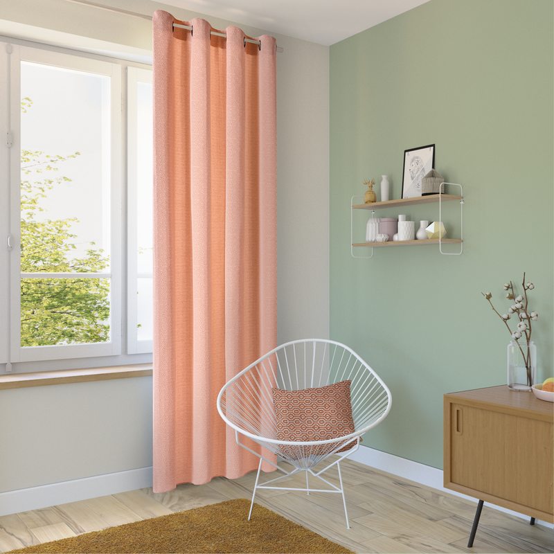 Rideau EXALTO coloris corail 135 x 240 cm