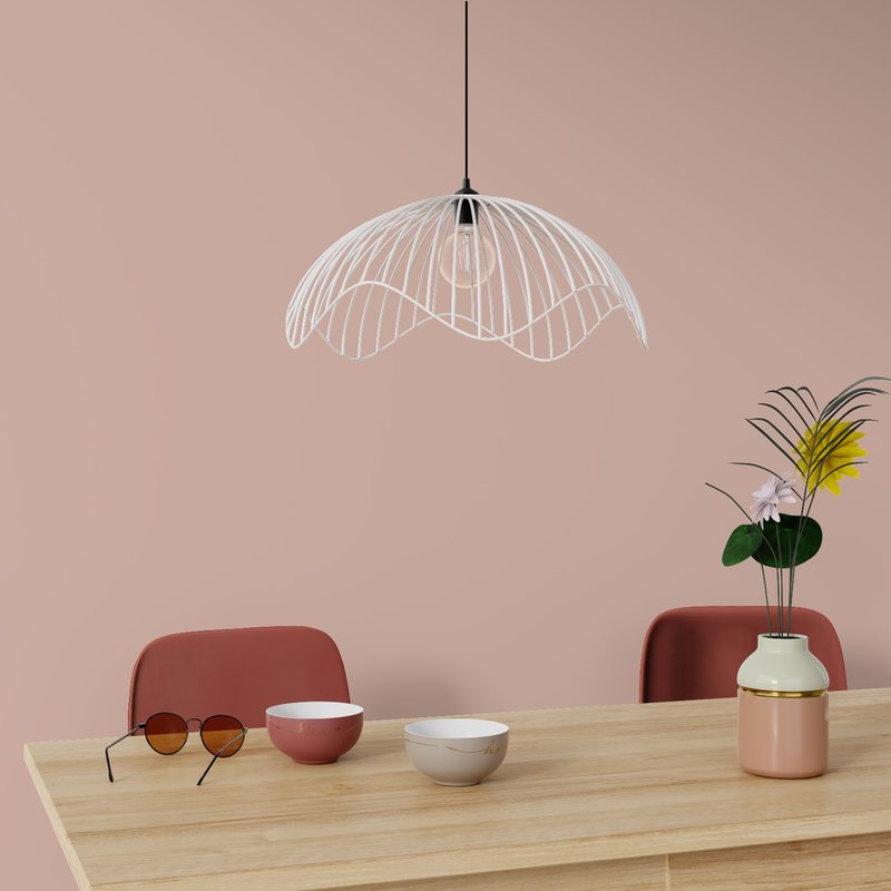 Suspension SALARO coloris blanc 21 x 51 cm