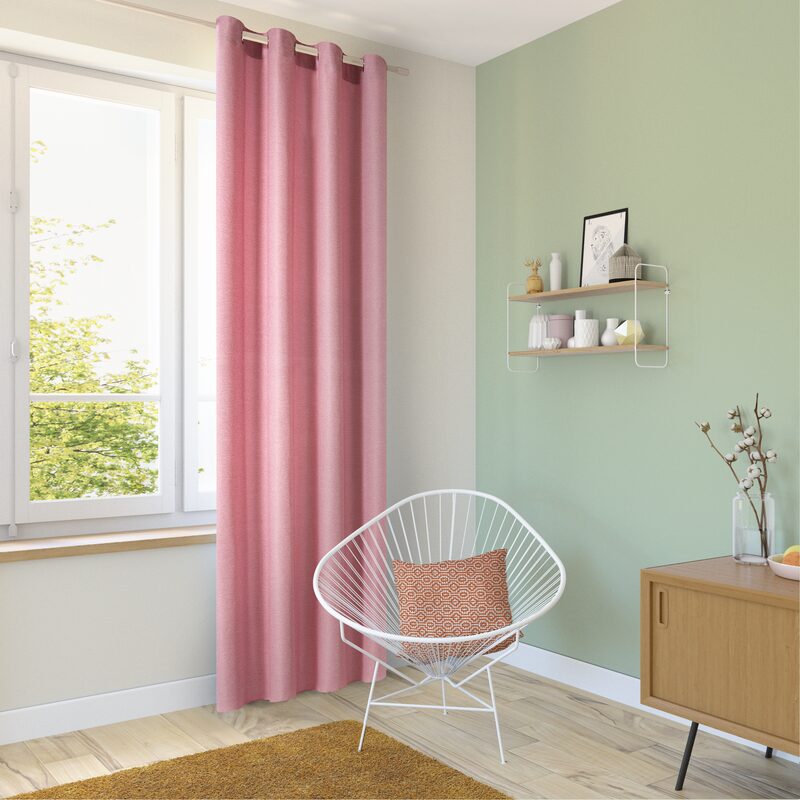 Rideau SWEET COSY coloris vieux rose 140 x 240 cm