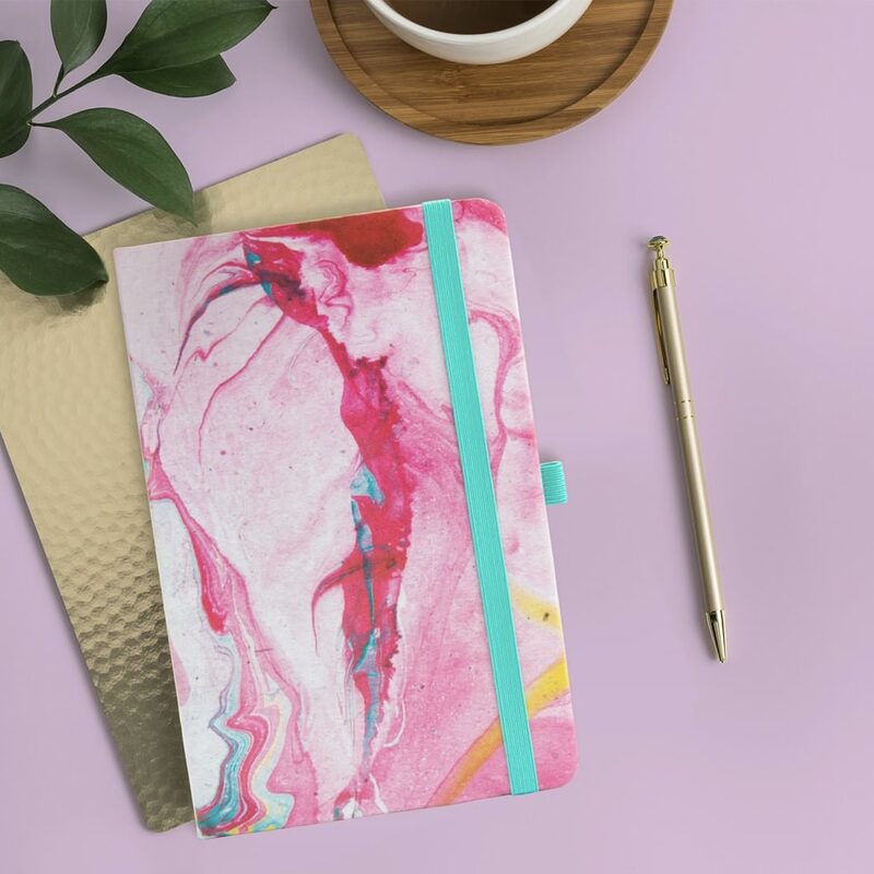 Carnet PINK MARBLE coloris rose