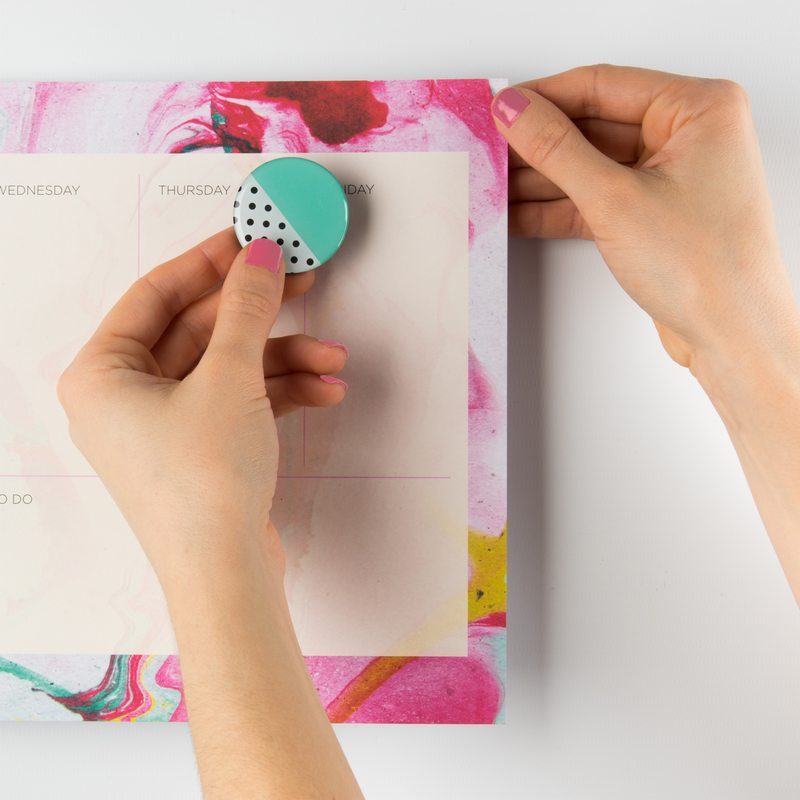 Semainier PINK MARBLE coloris rose