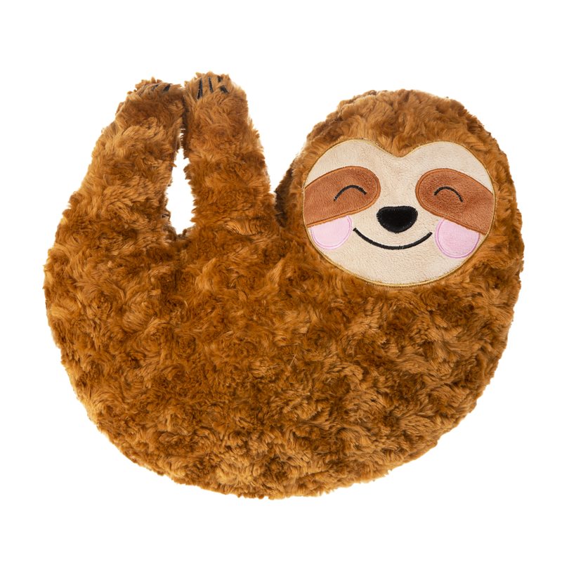 Coussin HAPPY SLOTH coloris brun 30 x 30 cm