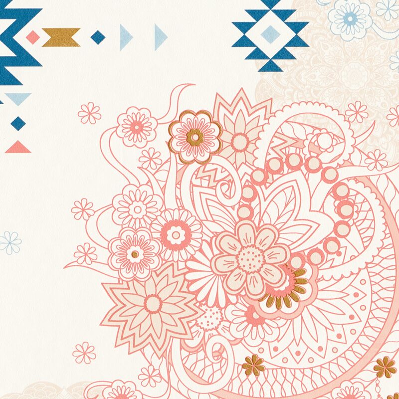 Papier peint intissé LAKOTA coloris rose pastel