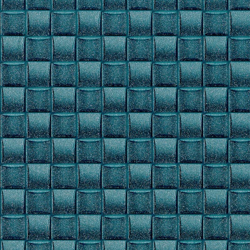 Papier peint intissé CÔME coloris bleu pétrole