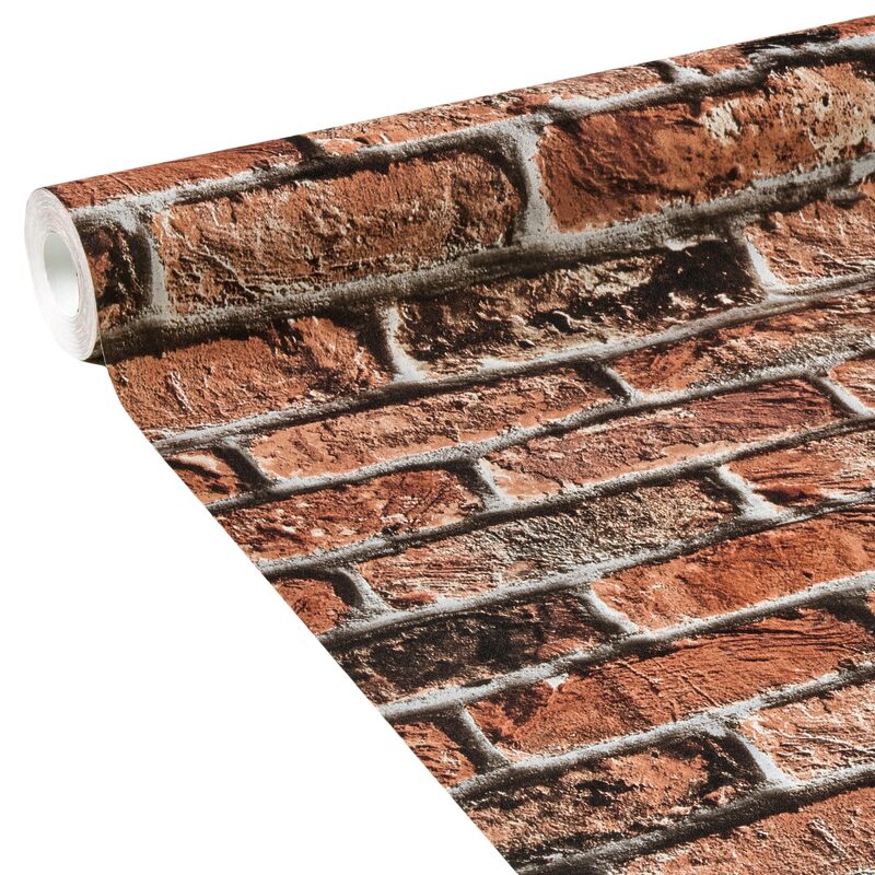 Papier peint intissé BRICK LANE coloris rouge brique