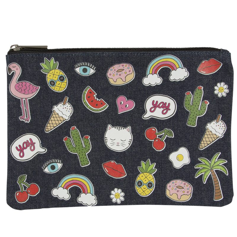 Pochette PATCHES & PINS coloris bleu