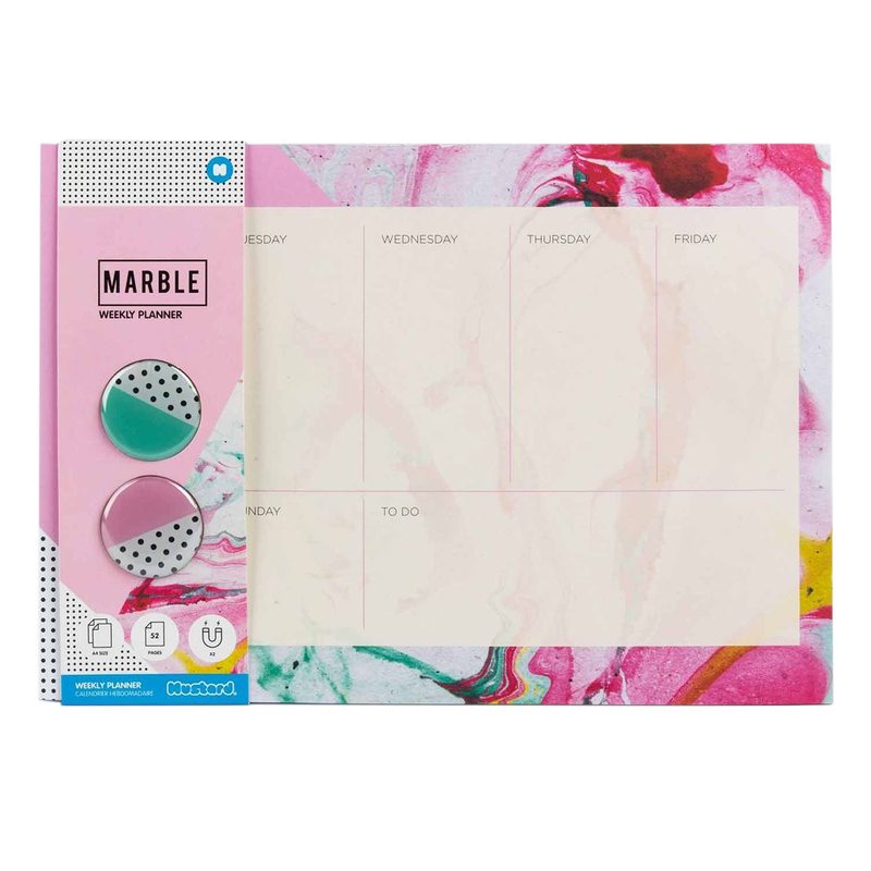 Semainier PINK MARBLE coloris rose