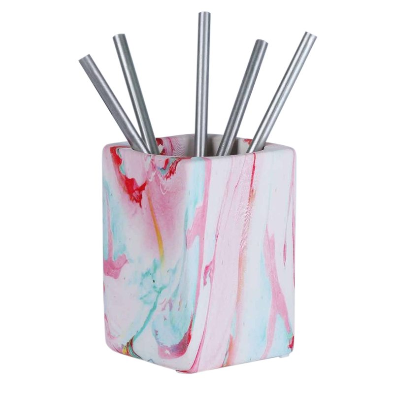 Pot à crayons PINK MARBLE coloris rose