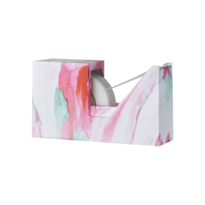 Dévidoir scotch PINK MARBLE coloris rose