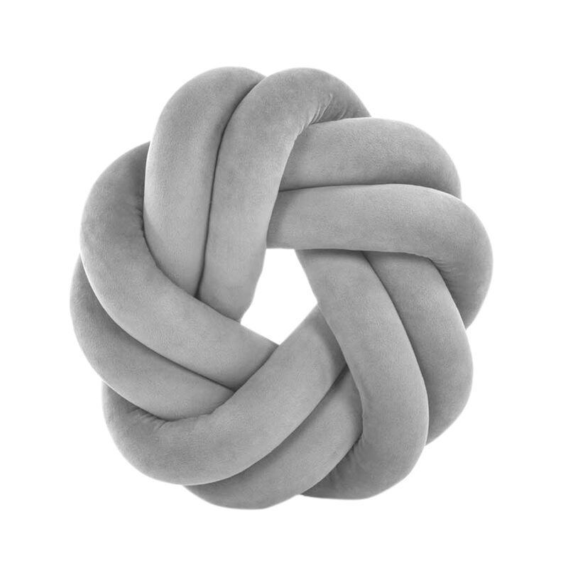 Coussin KNOT coloris gris 30 x 30 cm