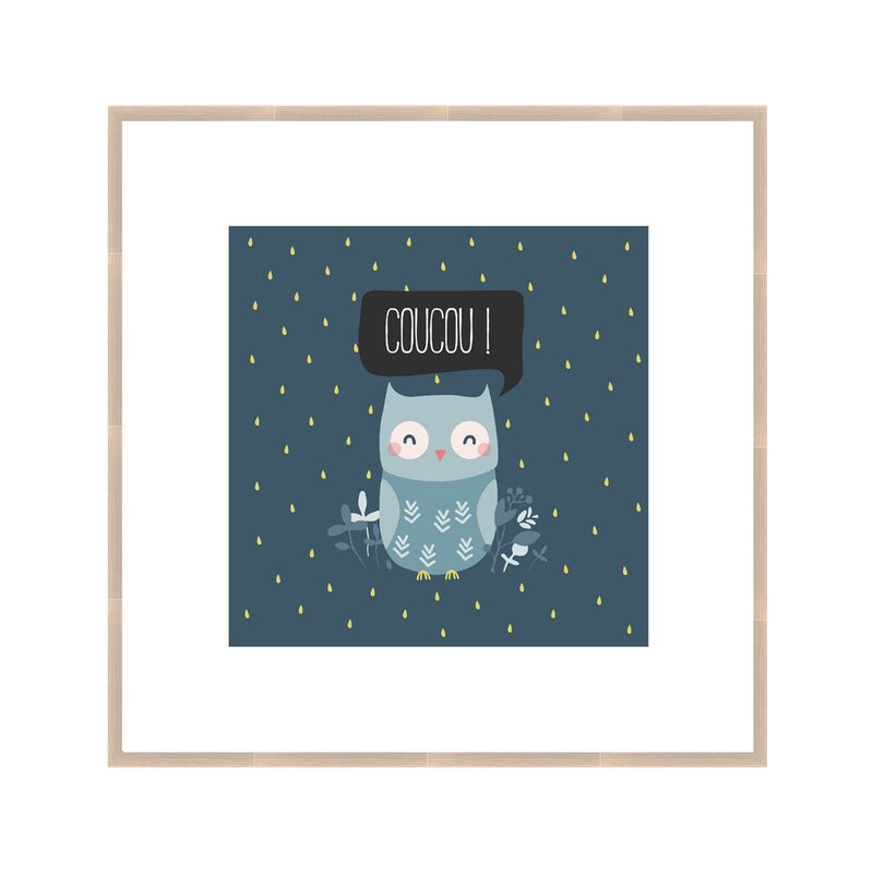 Image encadrée ZAZOU 30 x 30 cm