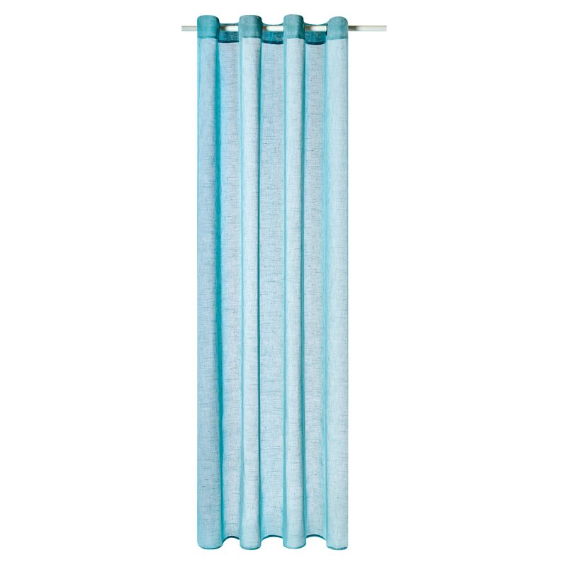 Voilage ENZOY coloris bleu aqua 140 x 240 cm
