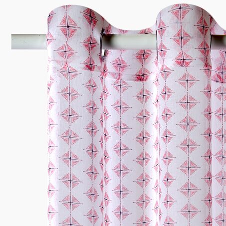Voilage SAVANA coloris corail 140 x 240 cm