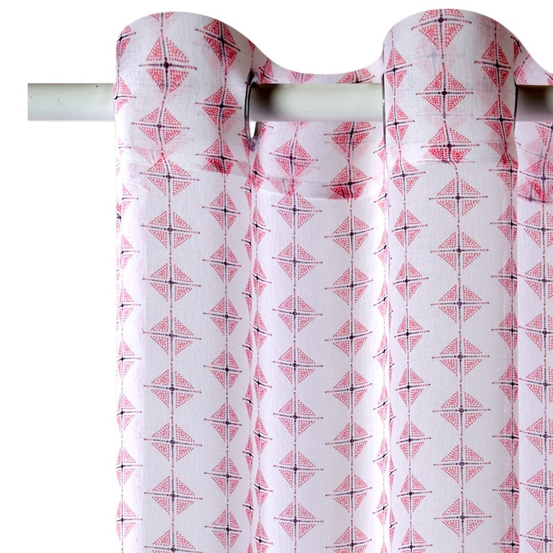 Voilage SAVANA coloris corail 140 x 240 cm