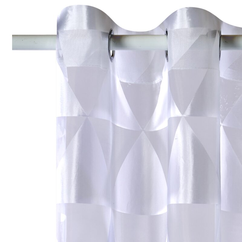 Voilage TRIANGOLO coloris blanc 140 x 240 cm