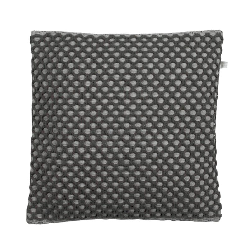 Coussin ZACHARY coloris gris acier 45 x 45 cm