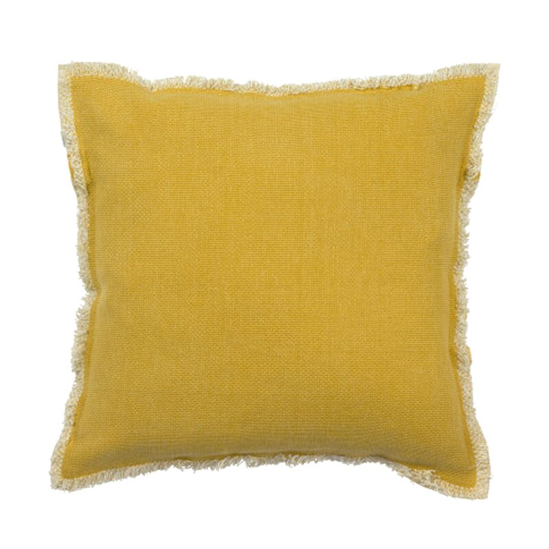 Coussin BURTA coloris jaune 45 x 45 cm