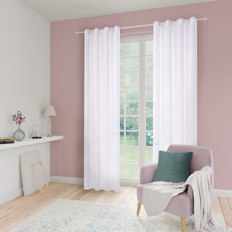 Voilage CLUB coloris blanc 140 x 260 cm