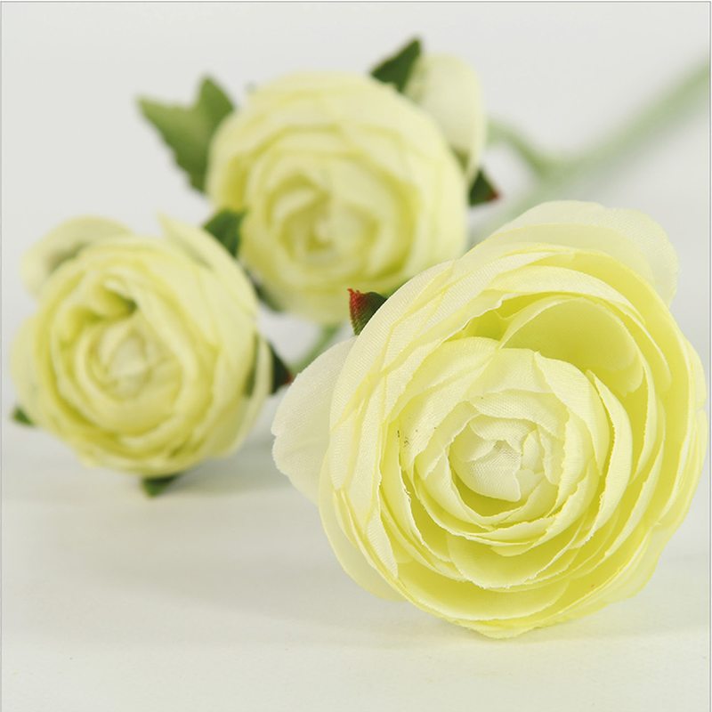 Fleur artificielle RENONCULE coloris vert clair